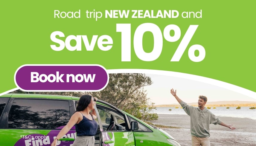 10% off the JUCY Campervan from Auckland, Christchurch or Queenstown