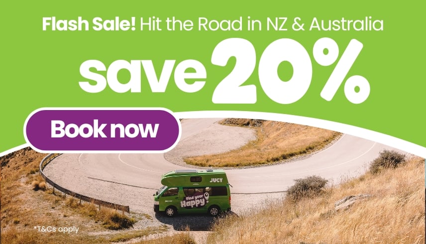 FLASH SALE - Take 20% Off on all Campervans!