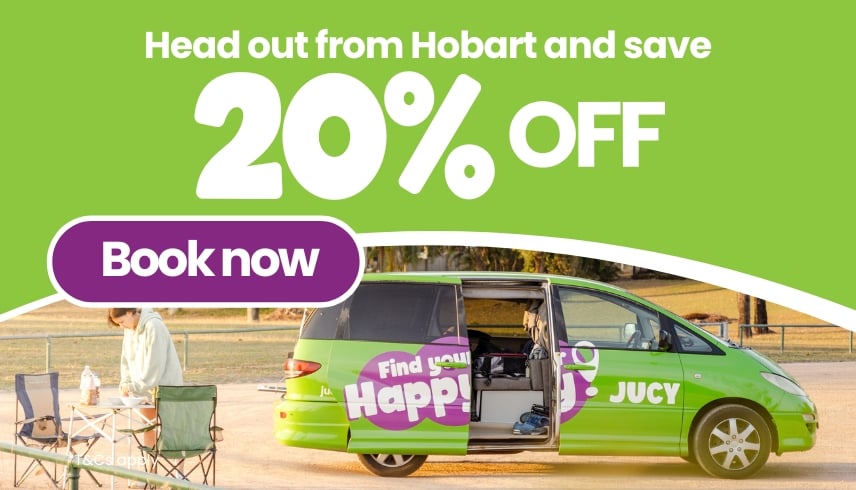 20% off Tasmania + No one way fee*